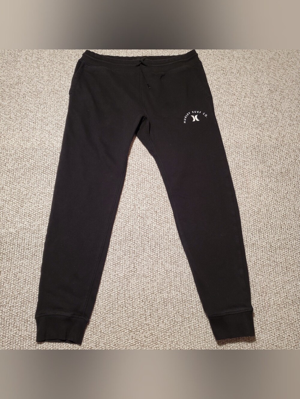 Hurley Coastal Dunes Fleece Jogger Fleece Joggers in Black Size Large